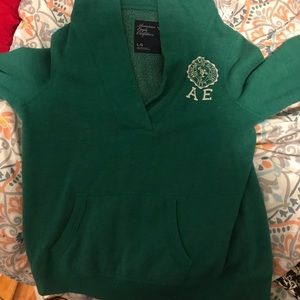 Green hooded sweatshirt - American Eagle